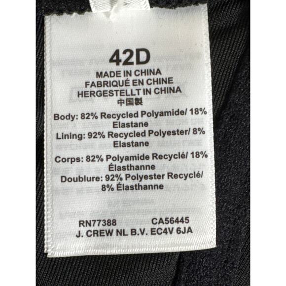 NWT J. Crew Balconette Underwire Bikini Top Black Size 42D - Picture 8 of 12